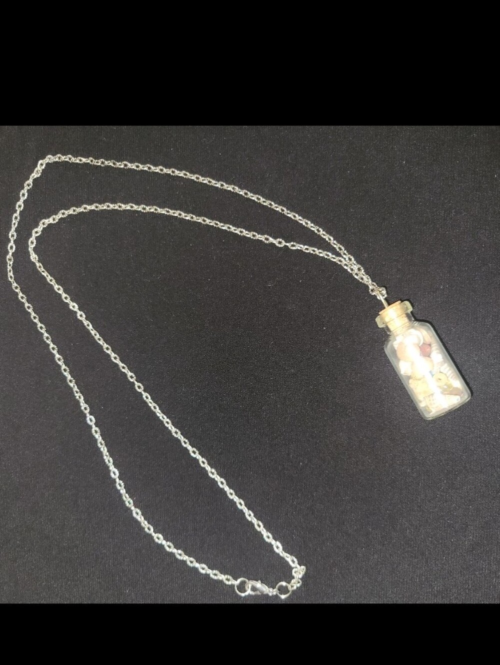 Handmade Mini Glass Bottle Seashell Pendant Necklace